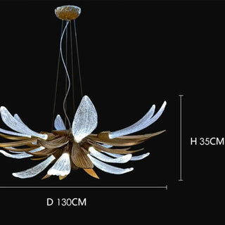 FLORALIS Flower Glass Copper Elegant Large Room Ceiling Light – view 5