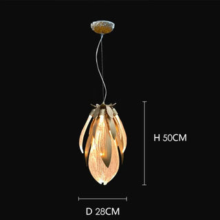 FLORALIS Flower Glass Copper Elegant Large Room Ceiling Light – view 6