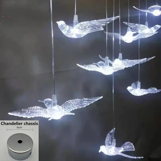 FONU Birds in Flight Clear Luminous Ceiling Light – view 5