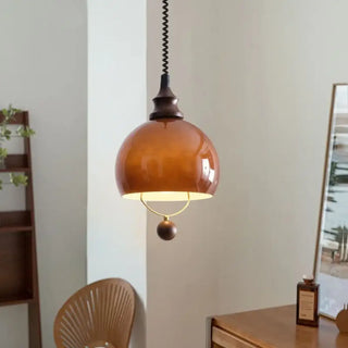 GLOBE Amber Gilded Globe Ceiling Light – view 6