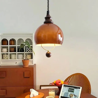 GLOBE Amber Gilded Globe Ceiling Light – view 5