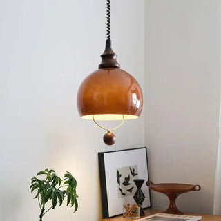 GLOBE Amber Gilded Globe Ceiling Light – view 2