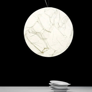 White marble pendant light globe, minimalist modern ambient ceiling hanging fixture