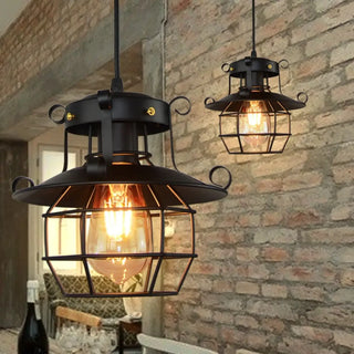 LANTOR Industrial Black Lantern Ceiling Light – view 1