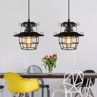LANTOR Industrial Black Lantern Ceiling Light – view 5