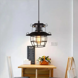 LANTOR Industrial Black Lantern Ceiling Light – view 4