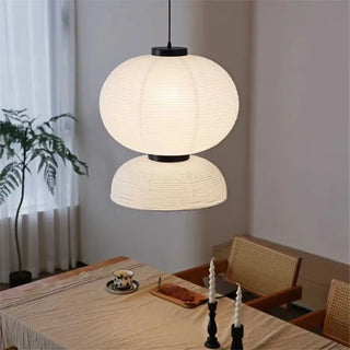 LANDY Japandi Paper Woven Organic Ceiling Light – view 3
