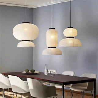 LANDY Japandi Paper Woven Organic Ceiling Light – view 4