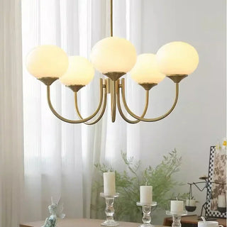 BULLE Brass with Pink Glass Globes Vintage Ceiling Light – view 4