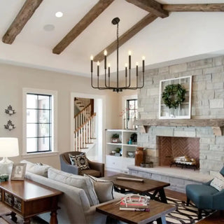 CANDY Modern Brass Chandelier Style Ceiling Light – view 4