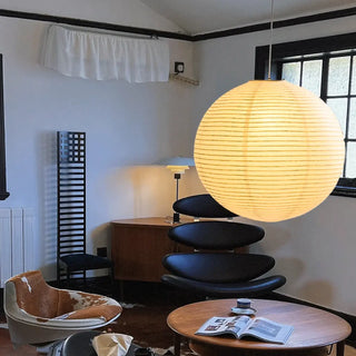 JAPANESE Paper Beige Lantern Ceiling Light – view 3