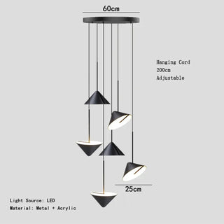 LOMBORE Modern Black Acrylic LED Ceiling Light – view 9