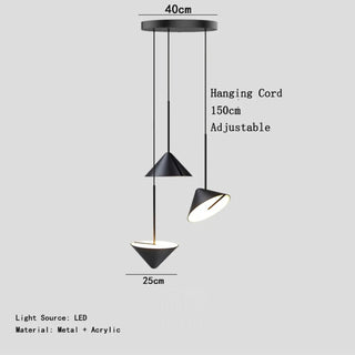 LOMBORE Modern Black Acrylic LED Ceiling Light – view 8
