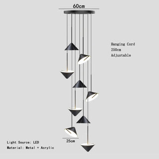 LOMBORE Modern Black Acrylic LED Ceiling Light – view 10