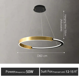 MUBARI LED Ring Golden Modern Elegant Ceiling Light – view 3