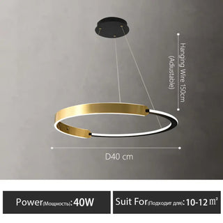 MUBARI LED Ring Golden Modern Elegant Ceiling Light – view 2
