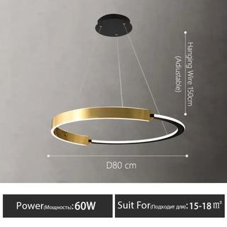 MUBARI LED Ring Golden Modern Elegant Ceiling Light – view 4
