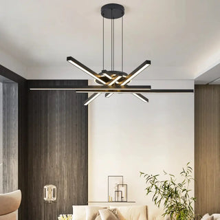 Contemporary white cross pendant light, modern hanging ceiling lamp with gentle glow