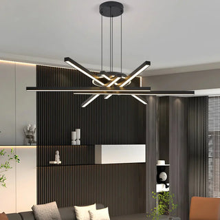 Minimalist LED cross pendant light with soft diffused illumination, modern ceiling fixture