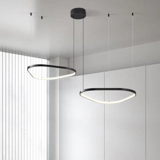 MONIOS LED Rings Black Modern Living Room Ceiling Light – view 2