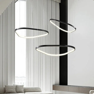 MONIOS LED Rings Black Modern Living Room Ceiling Light – view 4