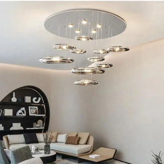 NOUTI LED Silver Pebble Shape Pendant – view 6