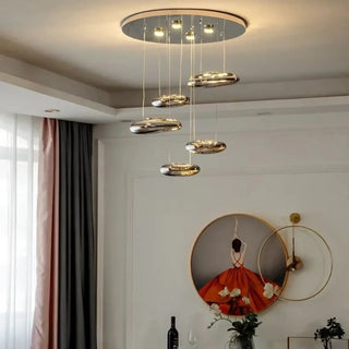 NOUTI LED Silver Pebble Shape Pendant – view 1