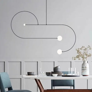 BONOLIS Minimalist Black LED with White Balls Ceiling Light – view 1