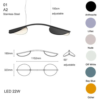 CHEROTE Sculptural Minimalist LED Design Ceiling Light – view 4