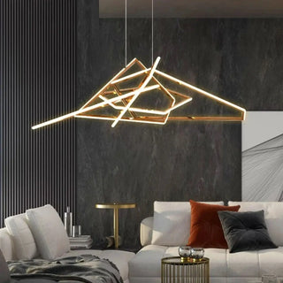 GEOME LED Golden Geometric Ceiling Light – view 2