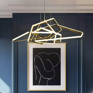 GEOME LED Golden Geometric Ceiling Light – view 4