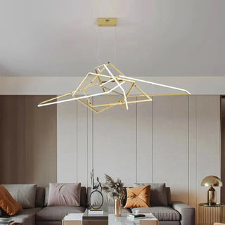 GEOME LED Golden Geometric Ceiling Light – view 6