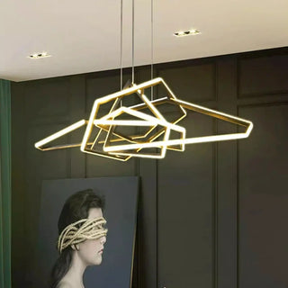 GEOME LED Golden Geometric Ceiling Light – view 5