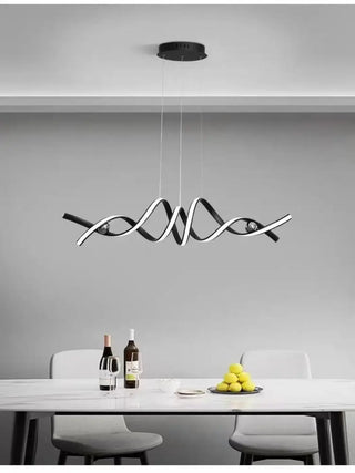 DOLASPI LED Golden Sculptural Spiral Ceiling Light – view 3