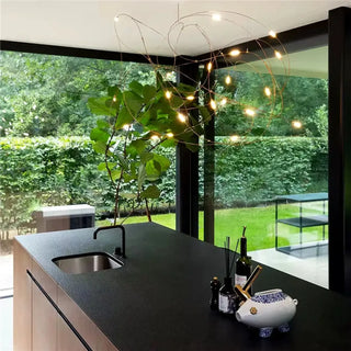 FILU LED Luminescent Thread Aerial Sculptural Ceiling Light – view 2