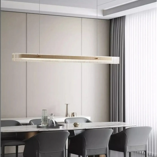 NAIRELI LED Linear Elegant Gilded Glass Acrylic Ceiling Light – view 9
