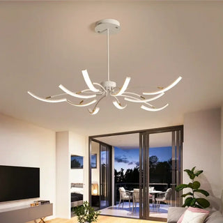 LULA Sculptural Black LED Curved Arm Ceiling Light – view 3