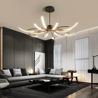 LULA Sculptural Black LED Curved Arm Ceiling Light – view 4