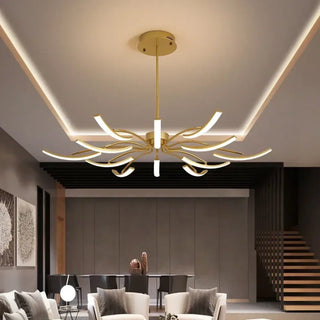 LULA Sculptural Black LED Curved Arm Ceiling Light – view 2