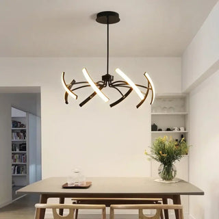 LULA Sculptural Black LED Curved Arm Ceiling Light – view 1