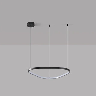 LADITERU Modern Adjustable Black Oval LED Ceiling Light – view 1