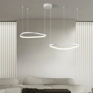 LADITERU Modern Adjustable Black Oval LED Ceiling Light – view 5