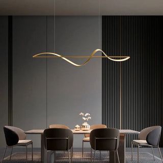 CARIS Wavy LED Minimalist Dining Room Ceiling Light – view 4