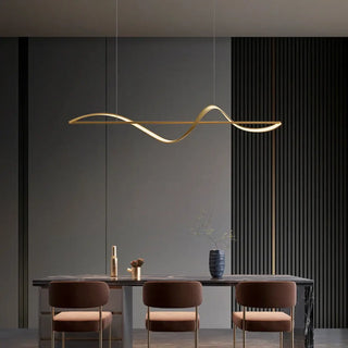 CARIS Wavy LED Minimalist Dining Room Ceiling Light – view 2