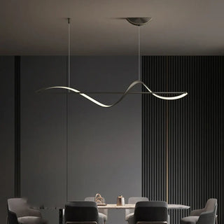 CARIS Wavy LED Minimalist Dining Room Ceiling Light – view 1