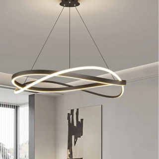Sculptural LED pendant light, elegant ceiling lamp for living room and dining
