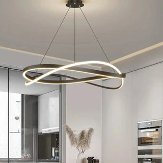 Modern sculptural pendant light, LED elegant living room dining ceiling fixture
