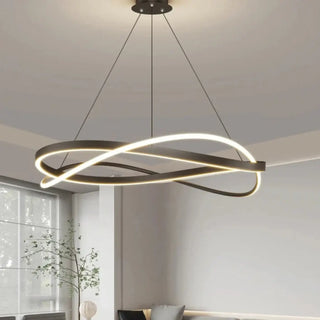 Elegant sculptural LED pendant lamp, modern living room dining ceiling hanging light