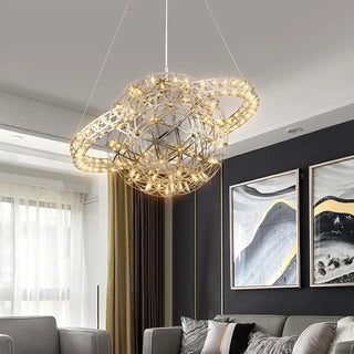 GALA LED Gilded Sphere Galaxy Style Ceiling Light – view 2