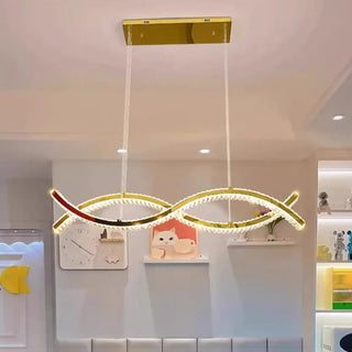 JESI LED Wave Gilded Ceiling Light – view 2